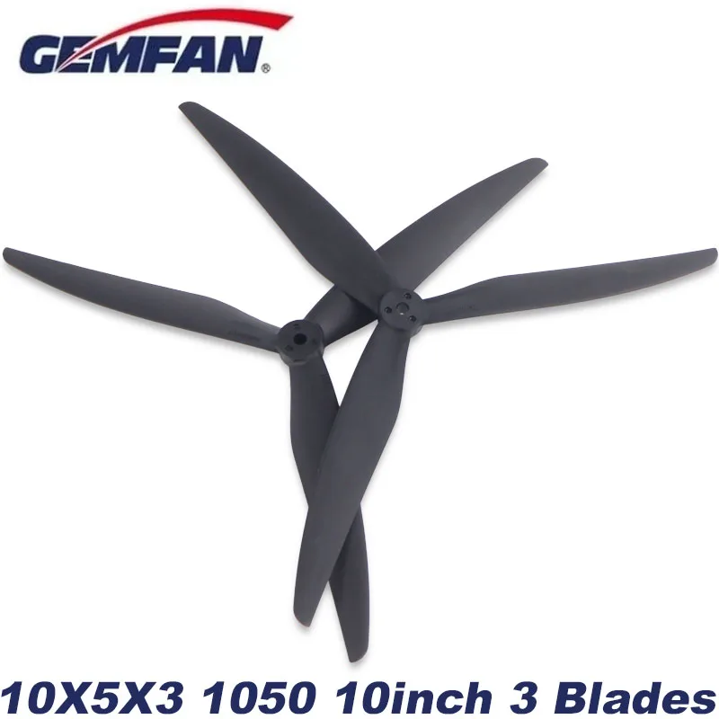 Gemfan 1050 10inch 3 Blades 10X5X3 Glass Fiber Nylon Propeller Prop for Mark4 10in Multirotor 10