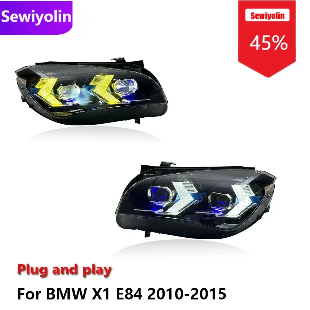 

Car DRL LED Headlight Light Assemblies For BMW X1 E84 2010-2015 Auto Fog DRL Brake Turn Signal Lamp Plug and Play