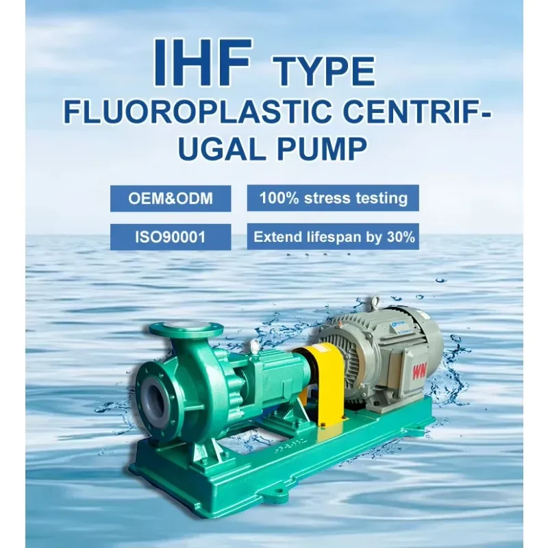 

IHF25-20-160 High Efficiency ISO 2858 Compliant F46 Lined Centrifugal Pump for Chemical Acid Transfer Compliant ISO Standards