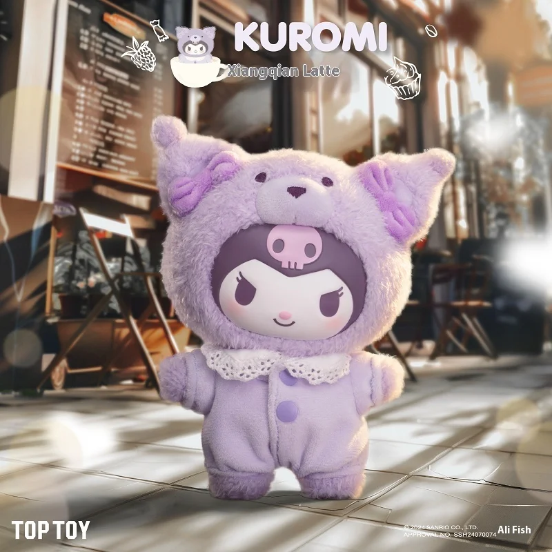 กล่องสุ่มของเล่นไวนิล Toptoy Latte พร้อมพวงกุญแจตุ๊กตา Kuromi My Melody Cinnamoroll ของสะสมสุดฮิตสำหรับเด็กผู้หญิง ของขวัญวันเกิด