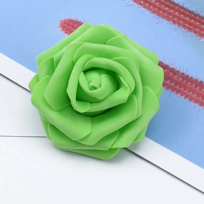 30/50 Stück Künstliche Blumen 7CM Schaumstoff Teddybär-Rosen DIY Valentinstag Geschenke Hochzeit Heim Raumdekoration Brautaccessoires – Detail 13