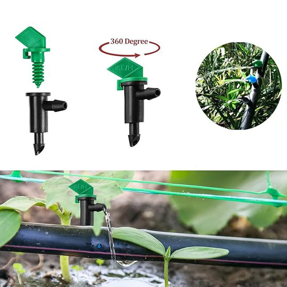Drip Irrigation System Kit 30 Meter Coverage with 153PCS Connectors Tubing and Emitters for Outdoor Applications