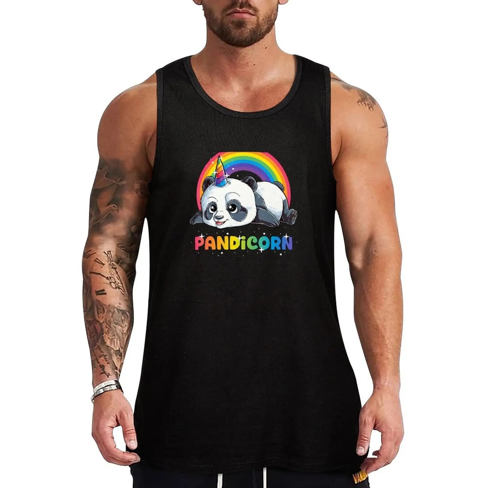 Panda Shirts for Girls Women Pandicorn Unicorn Pandacorn Tee Tank Top Running Jogging Tank Top Moisture Wicking Dry Fit