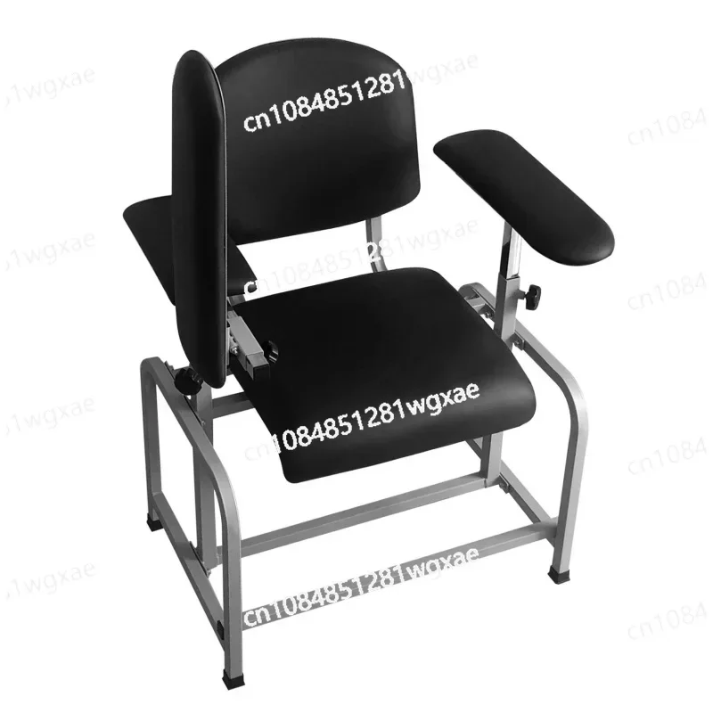 Comfortable Padded Blood Drawing Chair, Lab Phlebotomy Chair with Adjustable Armrest (Black)