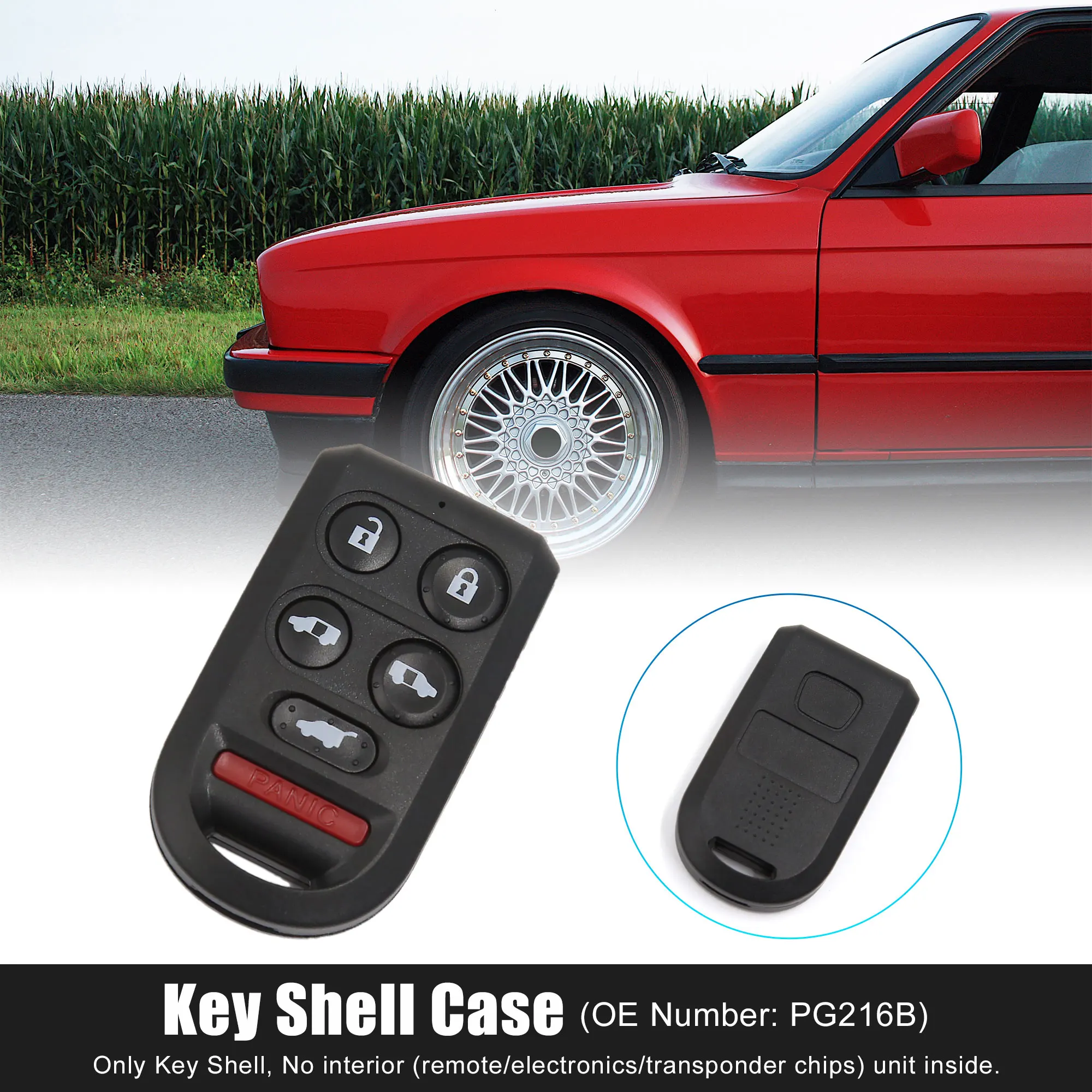 

X Autohaux Car Remote Key Fob Shell Case 6 Keyless Buttons Pad Cover Tools OUCG8D-399H-A for Honda Odyssey 2005-2010 Accessories