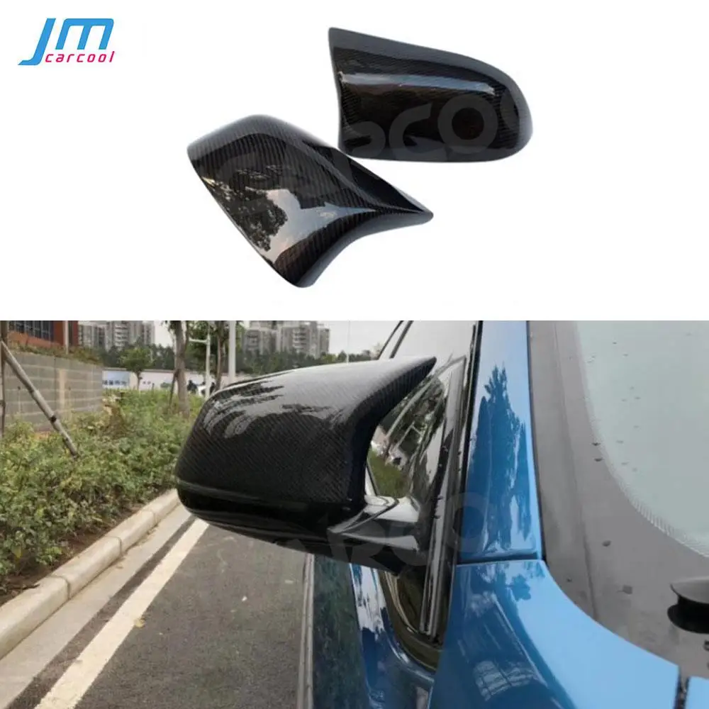 

2 PCS/Set Real Carbon Fiber Replacement Style Side Rearview Mirror Cap Covers For BMW X5 F15 2015-2018 Accessories