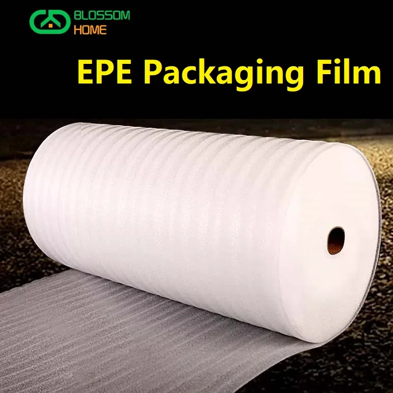 50 Meters Length EPE Pearl Cotton Express Moving Packaging Furniture Floor Packaging Protective Film Cushion Bubble Film 1mm