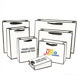 10 Pcs Custom Your Name Brand Paper Gifts Bags For Small Business Jewelry Package Bags Clothes Package Paper Bags Wig Wedding