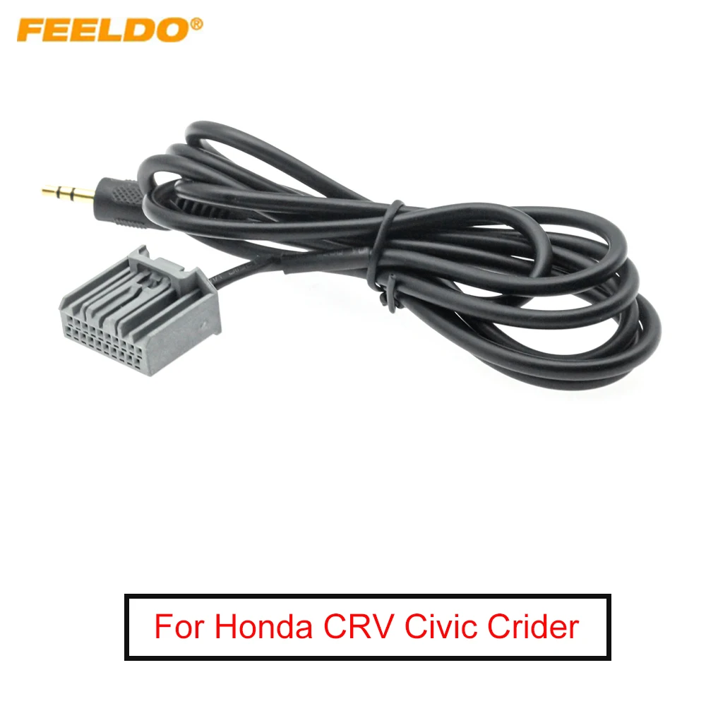 

FEELDO 1Pc For Honda CRV Civic Crider AUX Harness 3.5mm Connector Male Stereo Audio Cable wire Line for PC IPOD MP3 Case 2.0