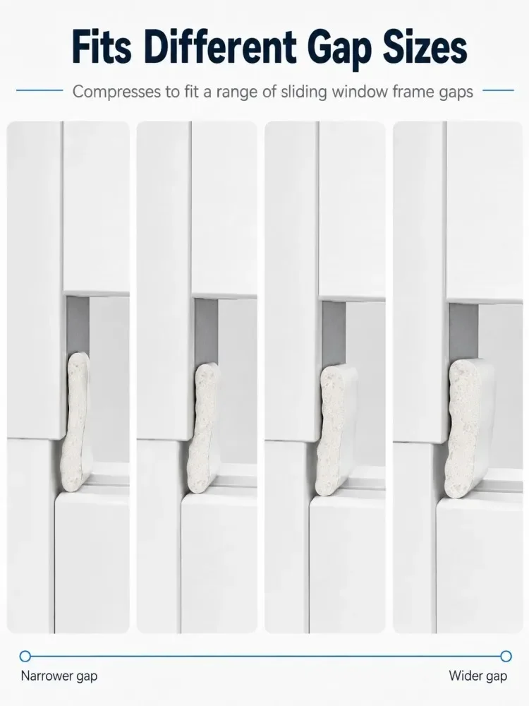 9,84/16,4FT Schaumgummi-Fenster-Türdichtungsstreifen Selbstklebender Türspaltstreifen Schalldämmung Winddichtes Wetterdichtungsband – Detail 4