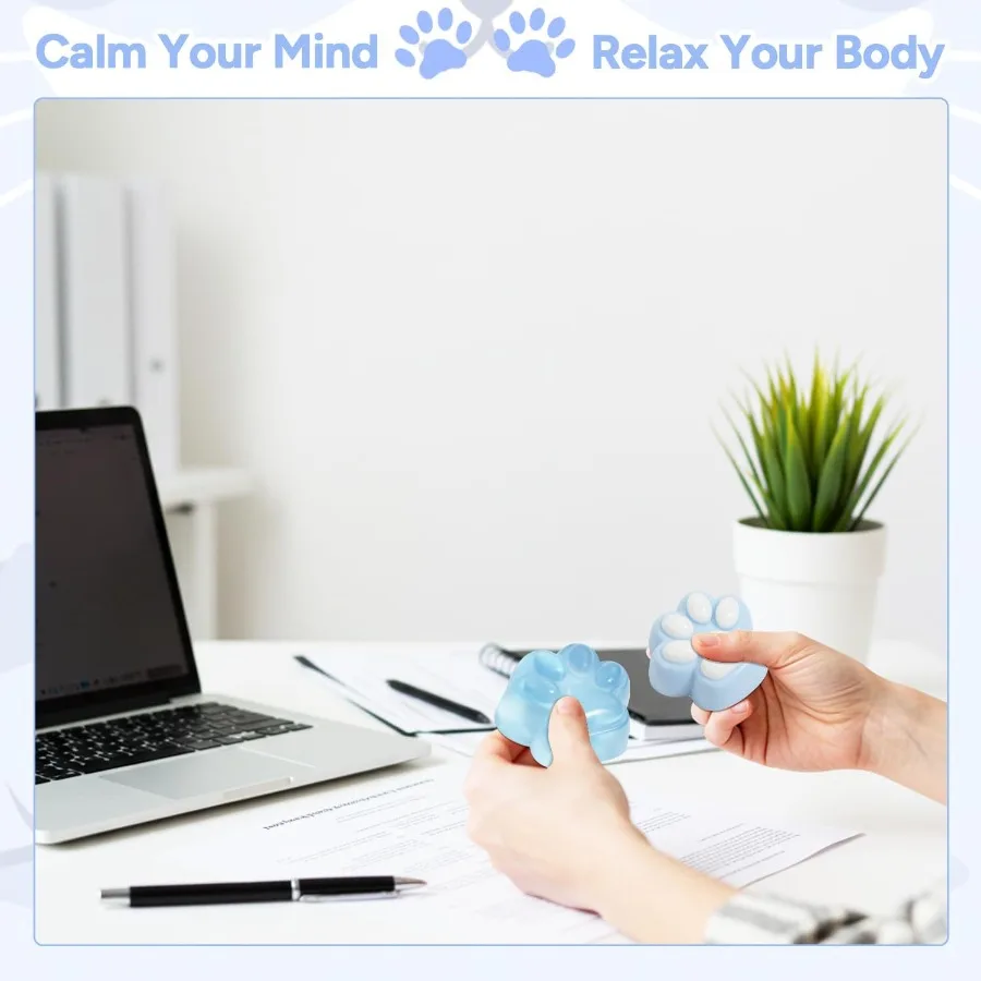 2Pack Taba Squishy Cat Paw Sensory Fidget Toys for Adults Anxiety Relief and Stress Reduction Soft Cute Kawaii Squishy Squeeze