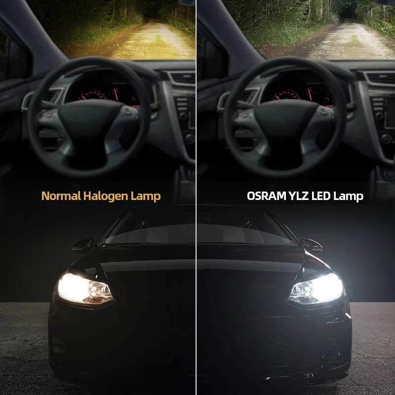 OSRAM LED 9005 9006 HB3 HB4 LEDriving CF Version Car Lamps 6000K White 50W 4000LM Bright Original Auto High Low Beam D9005/6CW