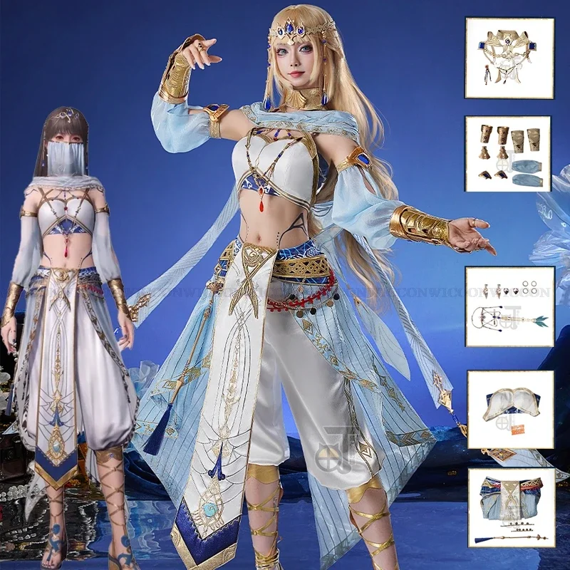 لعبة الحب والفضاء العميق إله المد والجزر تأثيري حلي رفيق الزي الحجاب لصاقات وشم القرط النساء هالوين كوس