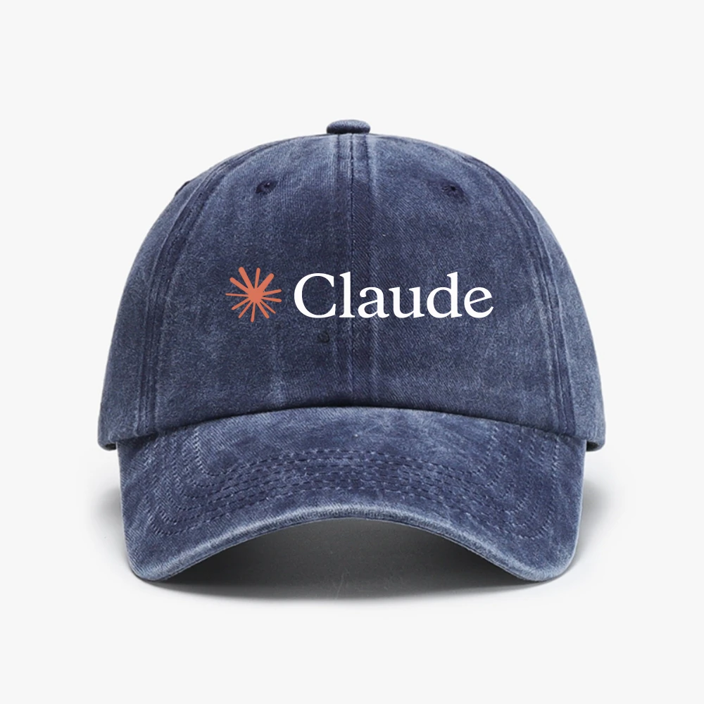 Claude AI hat Cool Minimal Artificial Intelligence Tech Opus vintage Washed Baseball Cap Minimalist Style Breathable hats