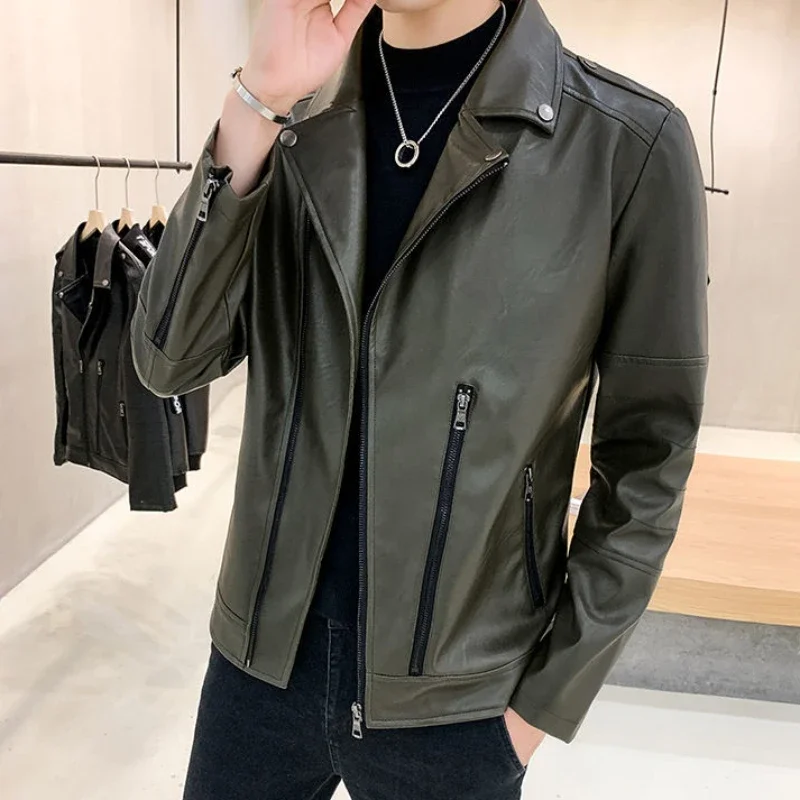 Oversize Men\'s Suit Jackets Party Coat Leather Plus Big Size Male Blazer Casual Fashionable Summer Menswear Simple Breasted 2024