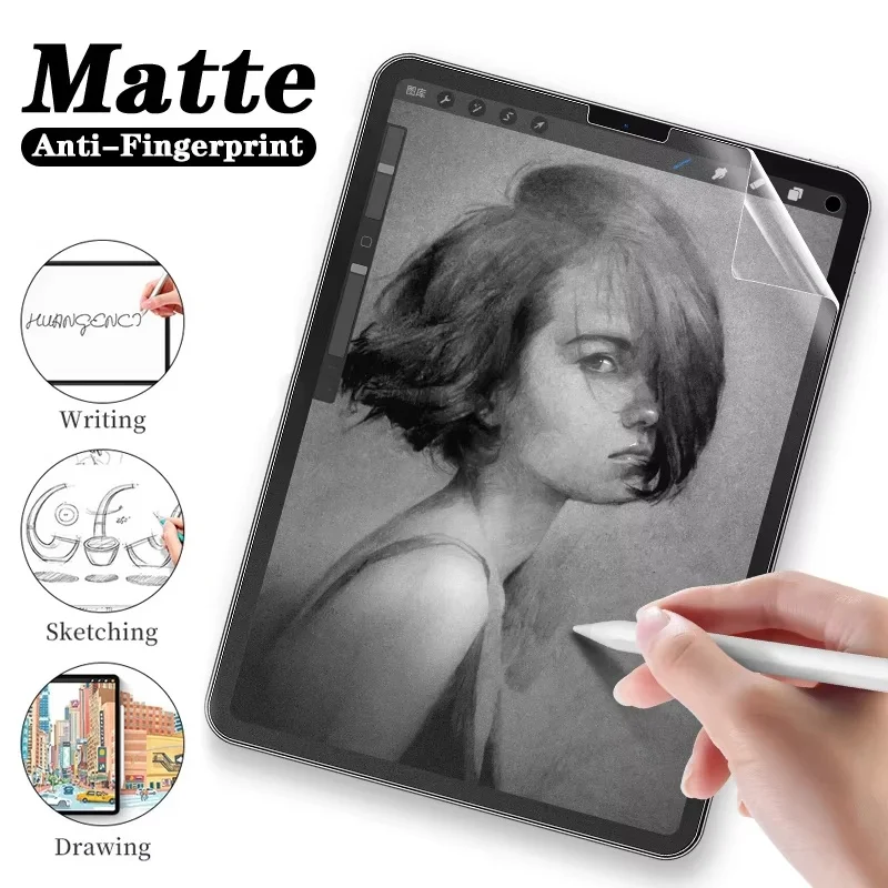 Matte Paper Feel Protective Film For iPad 10th 9th 8th Gen Mini 6 Air 5 4 For iPad Pro 11 2022 2021 2020 2018 Screen Protector