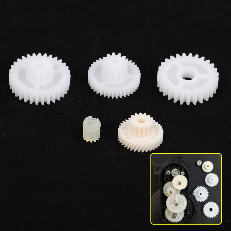 5Pcs Intelligent Sweeping Robot Side Brush Rotor Drive Box Gear Side Brush Motor Gear Robotic Vacuum Cleaner Parts Plastic