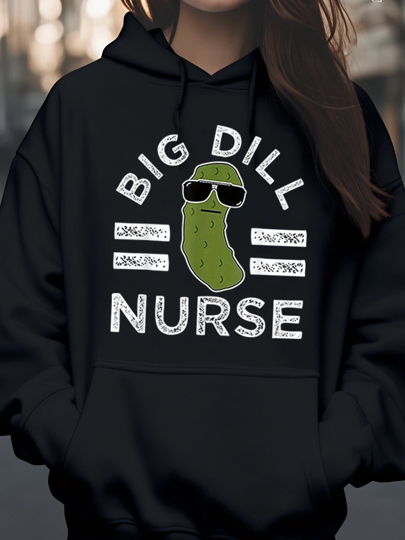 

Толстовка с капюшоном и принтом медсестры Big Dill, костюм на Хэллоуин, повседневная одежда унисекс для взрослых