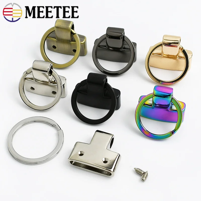 

4/10Pcs 20/24mm Metal Buckles O Ring Keychain Hook Bag Strap Carabiner Clips Webbing Belt Stopper Clasp DIY Hardware Accessories