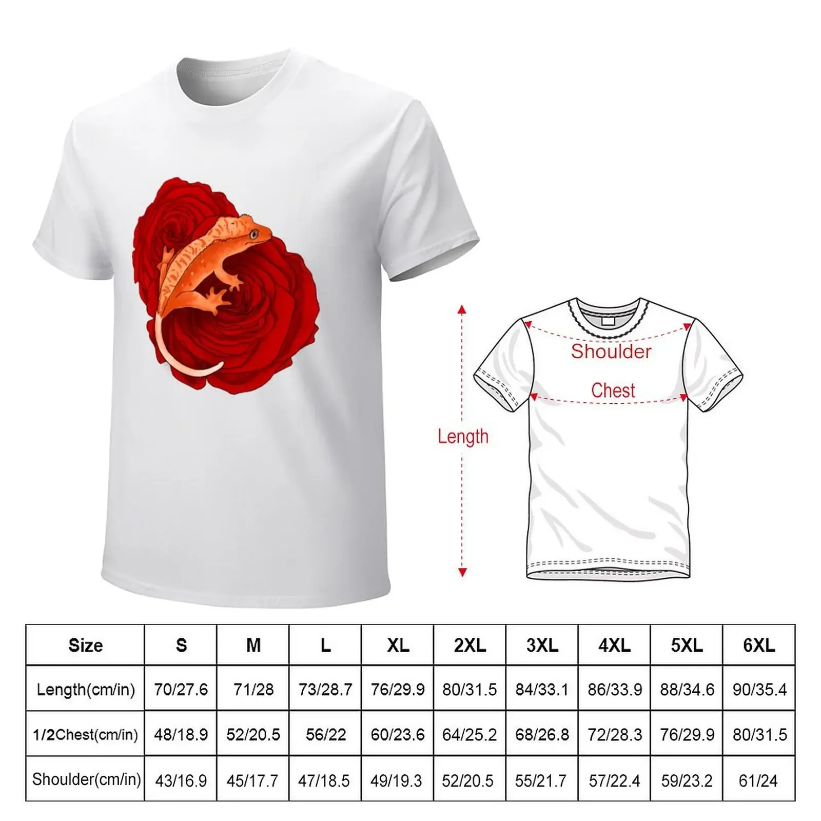 Rosette Gecko T-shirt tees Short sleeve tee men clothings