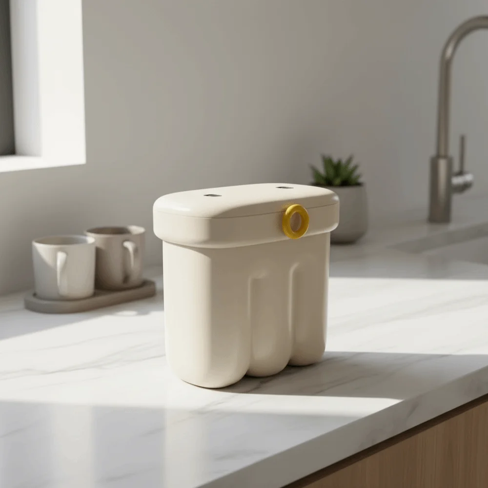 

Modern Cartoon Kitchen Garbage Can Plastic Odor-Proof Waste Bin with Lid Large Capacity Wall Mounted Trash Can Kitchen