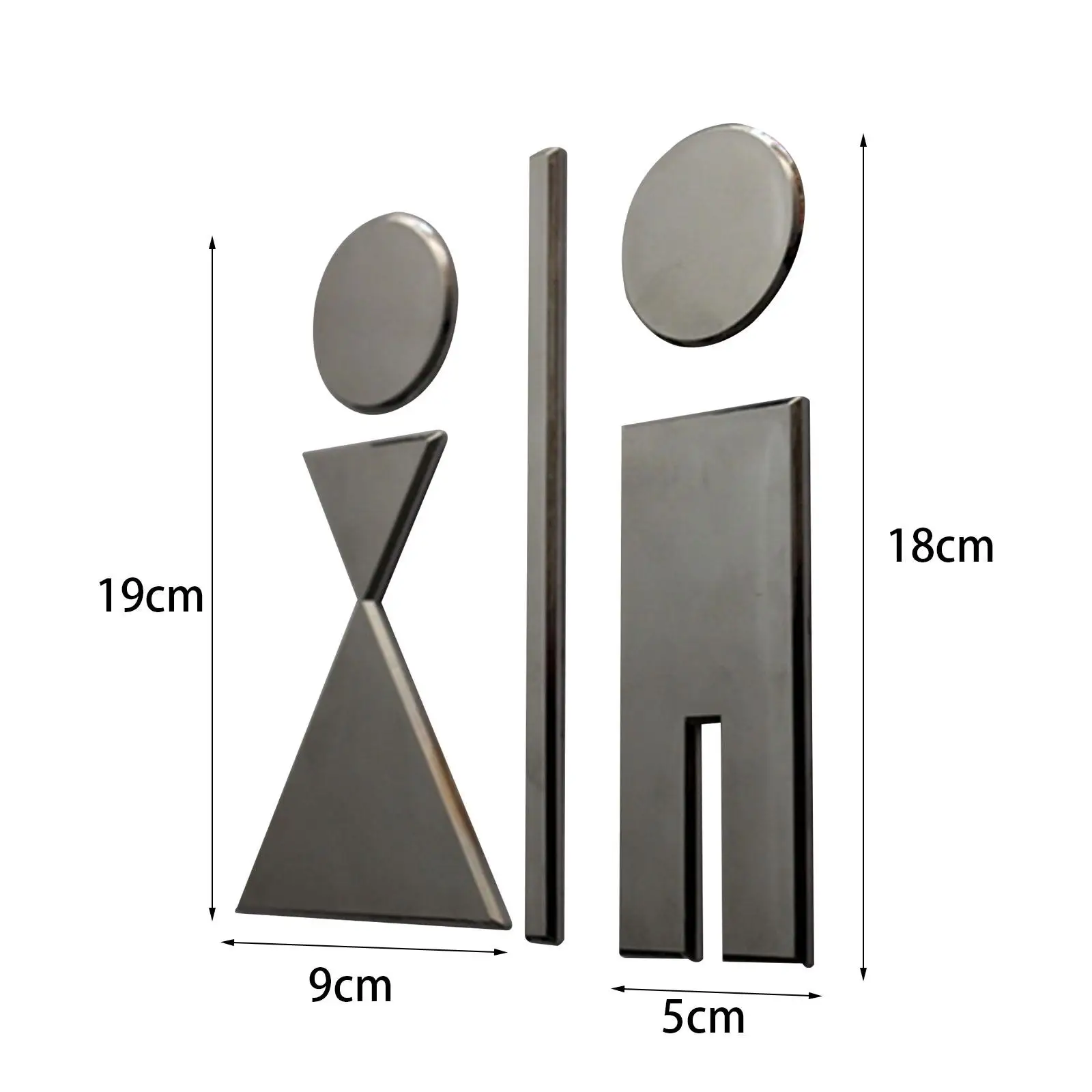 Bathroom Sign Bathroom Signage Identification Graphical Symbols Wall Hanging Decor Toilet Sign for Commercial Business Office
