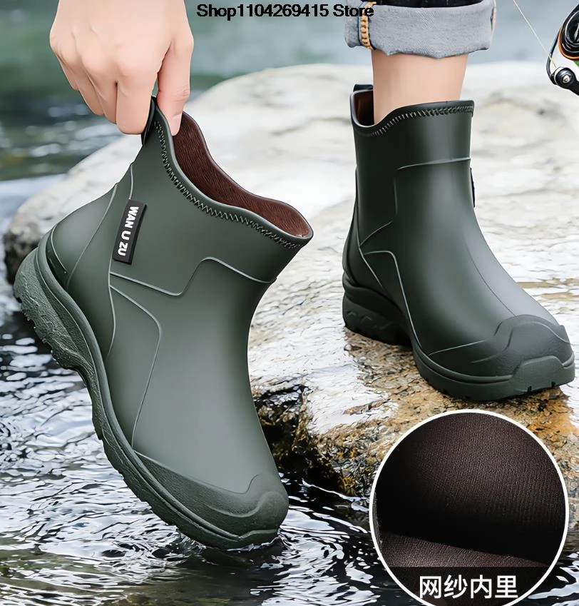 أحذية مطر جديدة للرجال مقاومة - مراجعة Fishing Boots وسعره