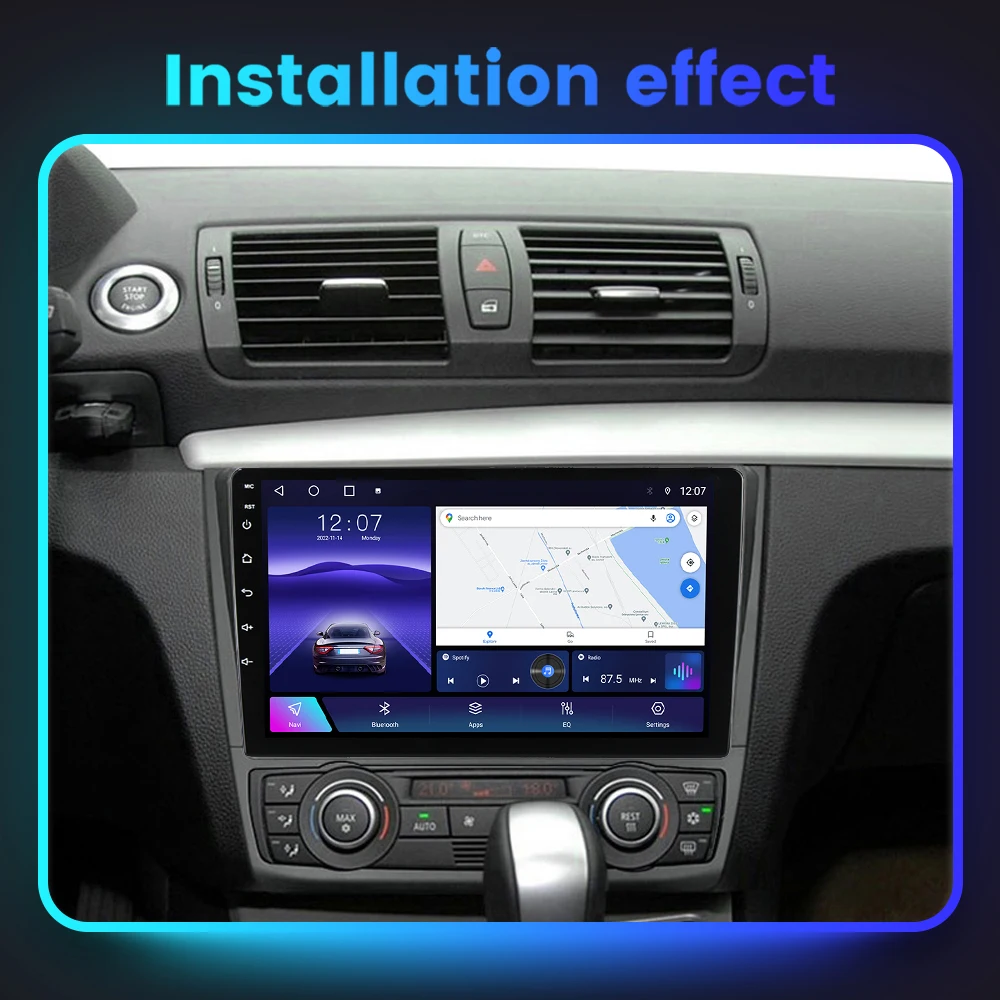 UIS7862 Wireless Carplay Android AUTO For BMW 1Series E81 E82 E87 E88 AT 2004-2012 Car Multimedia Radio Player Small Cooling Fan