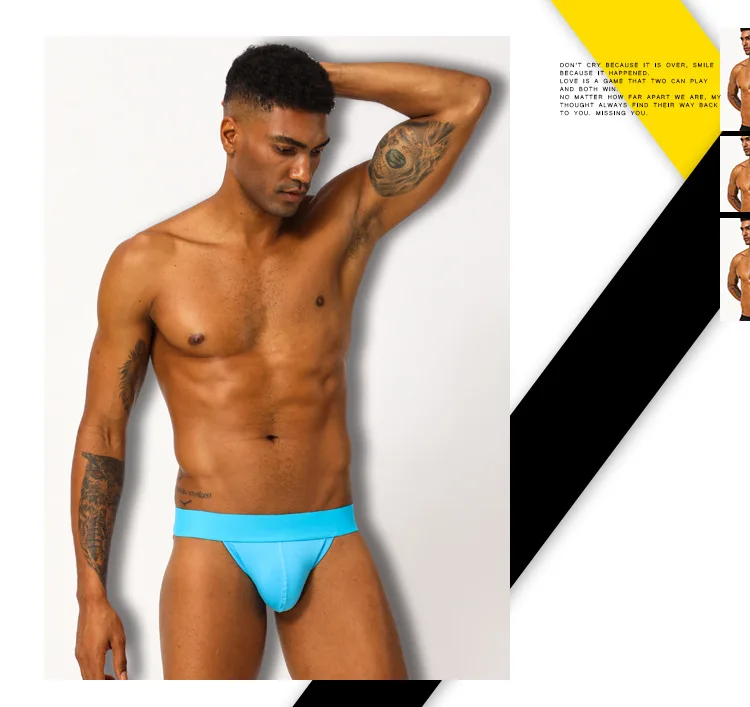 

Men Solid Color Briefs Breathable Lingerie Gay Sissy Pouch Underwear For Hot Man Underpants Summer Men's Panties G-String Thong