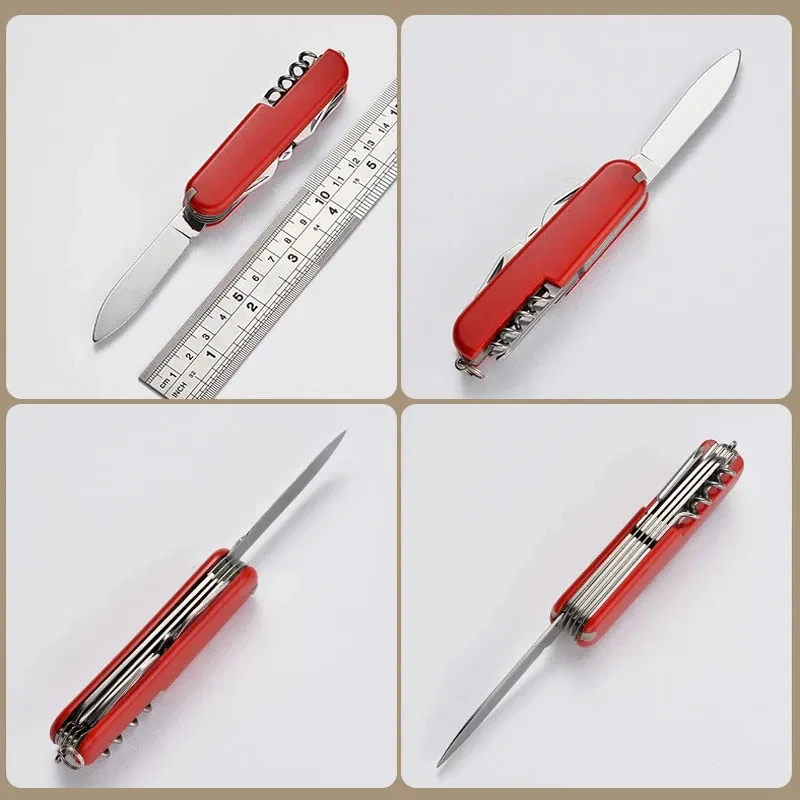 Multifunctional Folding Pocket Pliers Knife Keychain Portable Multitool Scissors Box Opener Outdoor Camping Hiking Hunting Knife