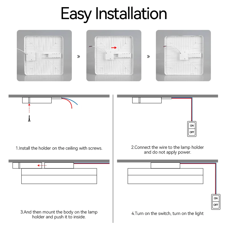 Modern Led Ceiling Lamps 110V 220V Square Ceiling Light 15/20/30/40/50W For Room Living Bedroom Kitchen Home Decor Panel Lights