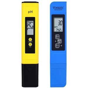 pH 미터 및 TDS 미터 디지털 수질 테스터 0-14 pH 미터 테스터 0-9990ppm TDS & EC LCD 수 순도 PPM 수족관 필터 10 최고의 영업 솔로페이프 -19