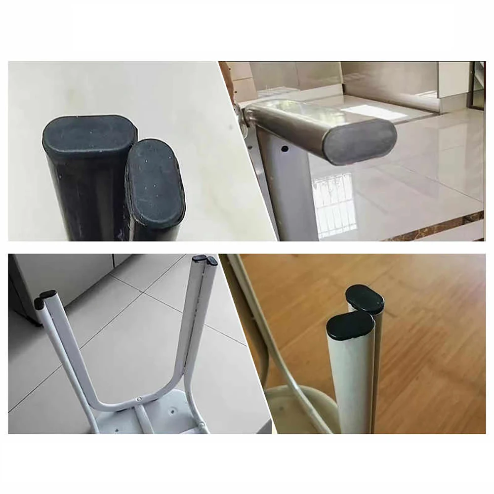 10mm-80mm Oval Oblong Plastic Tubes End Caps Bungs Blanking Plugs Pipe Inserts Table Feet Chair Dust Cover Furniture Accessories image 6