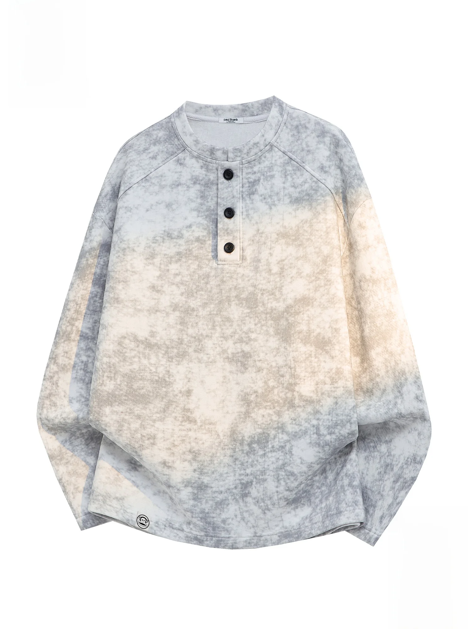 

Мужской свитшот Paul Frank свободного кроя с длинными рукавами, тай-дай, с круглым вырезом, повседневный, удобный, зимний, молодежный, модный, из полиэфирного волокна