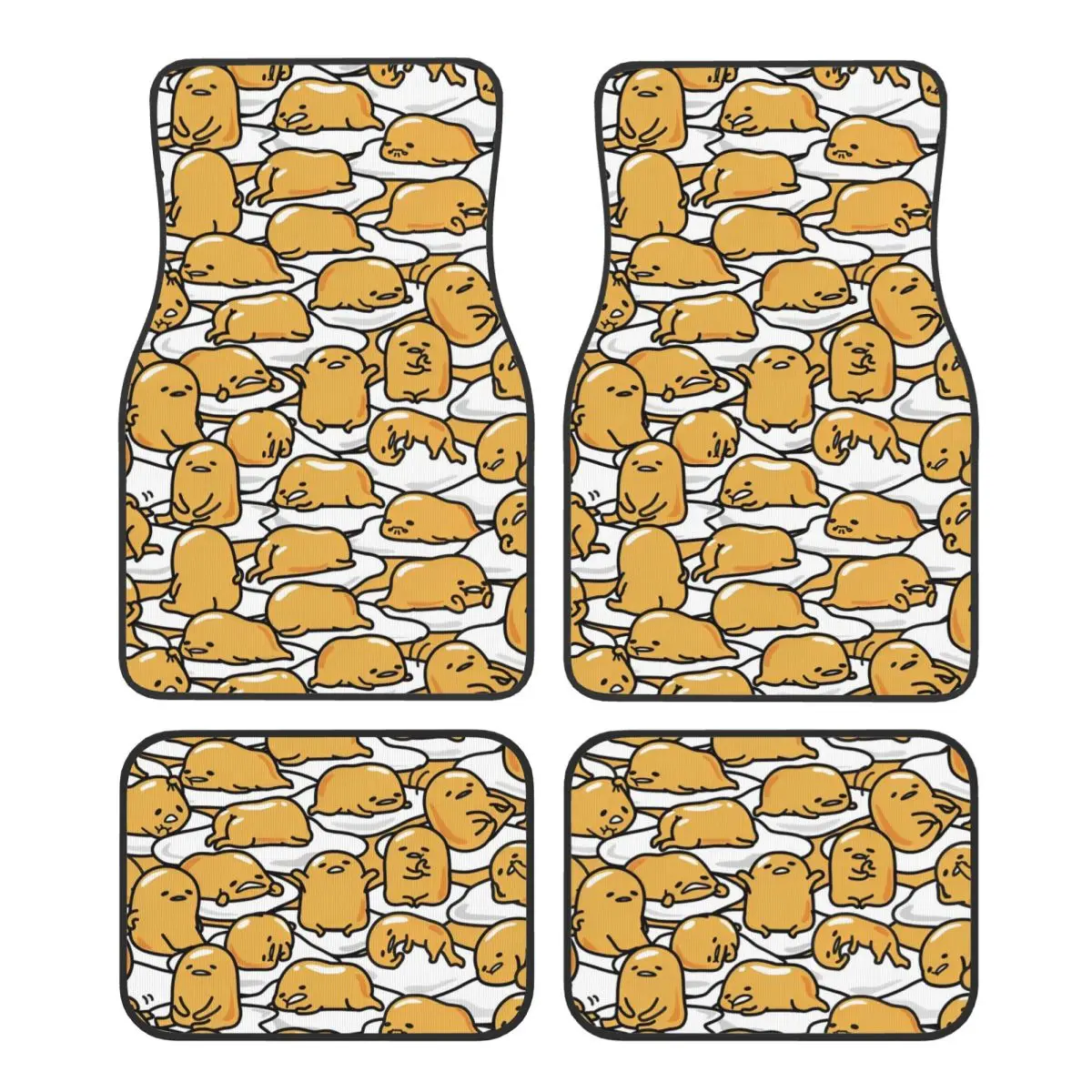 

Gudetama The Lazy Egg Automotive Floor Mats for Cars Universal Fit Full Set Car Floor Mats Non-Slip for SUV Truck