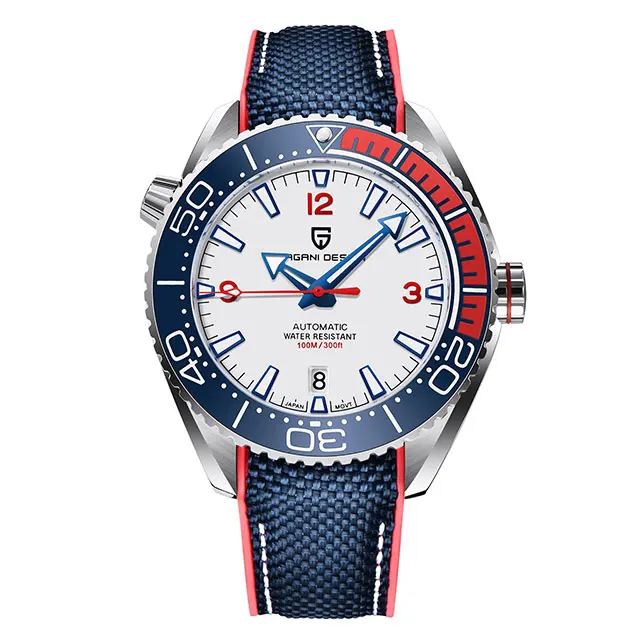 PAGANI DESIGN Klassiek luxe heren automatisch horloge Saffierglas Mechanisch polshorloge Roestvrij staal 100M waterdicht horloge Man