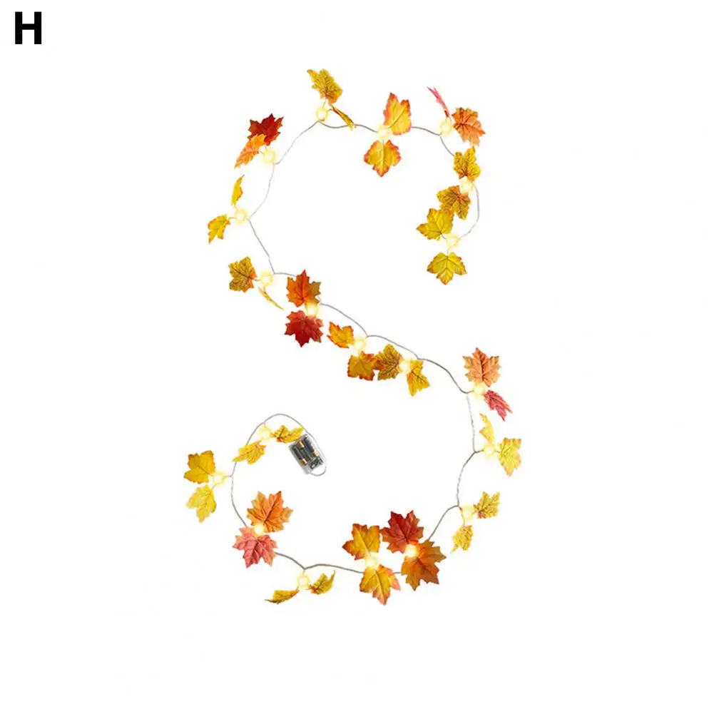 

Artificial Maple Leaves Party Supplies Festive Fall Foliage Battery-powered Led Maple Leaf Decorations for Halloween Autumn