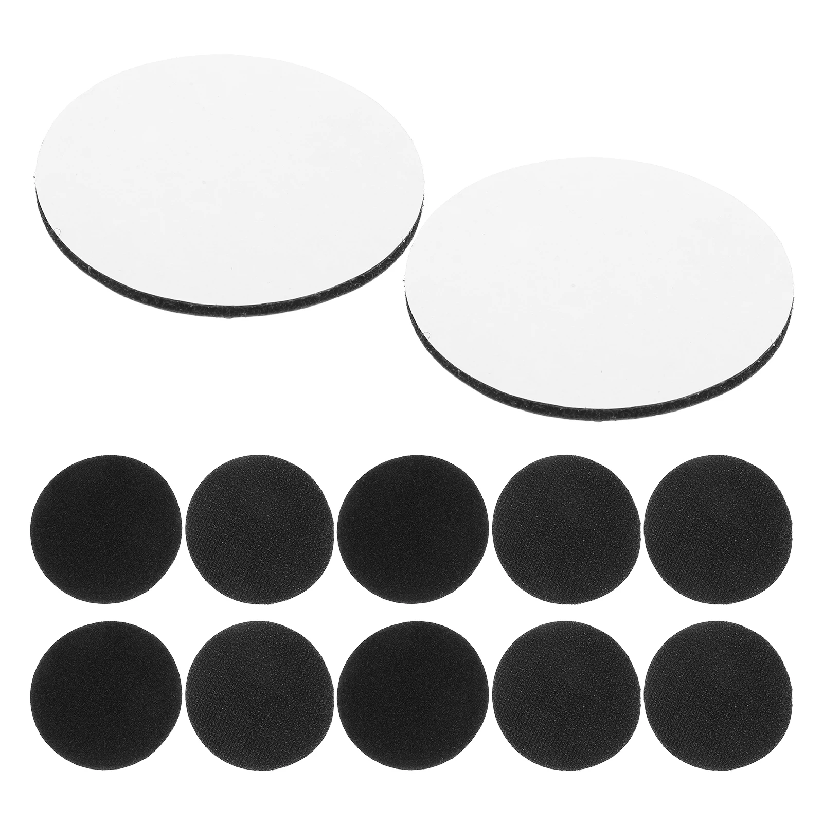 

20 Pairs Hook Fixation Patch Tape Self Adhesive Circle Stickers Fasteners Tablecloth Round Dots Nylon Carpet Small