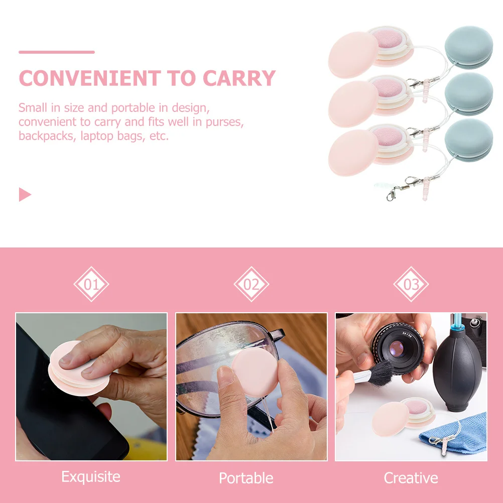 

6pcs Round Screen Cleaning Cloth Macaron Shape Glasses Lens Wiper Portable For Phone Laptop Eyewear Glass Surface Wipes