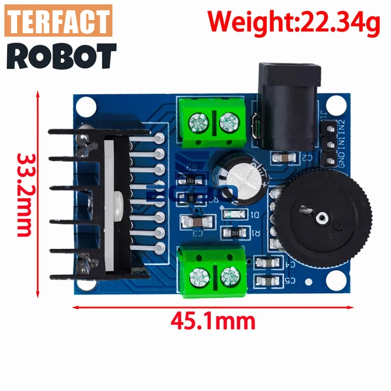 ‌TDA7266 5-15W Audio Power Amplifier Module | 3-18V DC with Volume Control for DIY Speakers, Car Audio TERFACT ROBOT