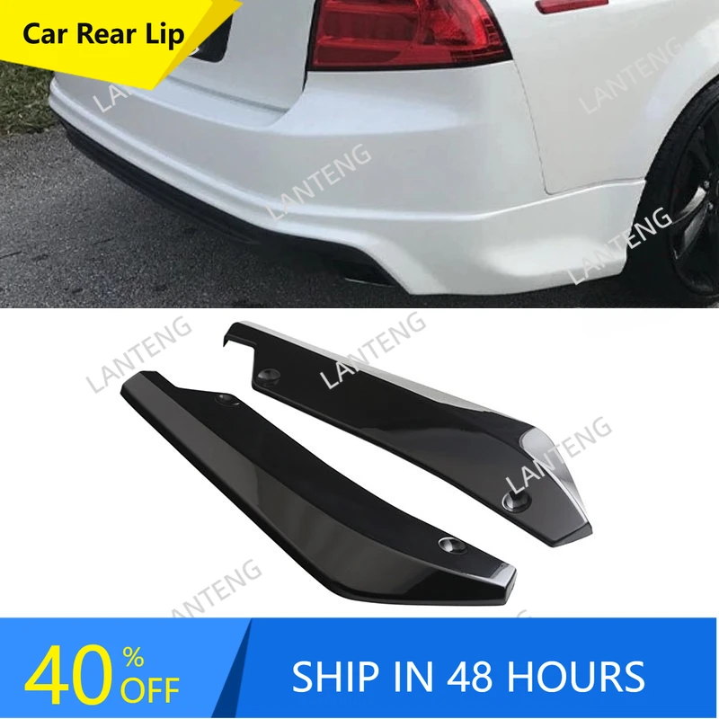 

Car Rear Bumper Side Diffuser Spoiler Lip Splitter Extensions For A-cura TL Corner Wrap Wing Canard Cover Body Kit Black