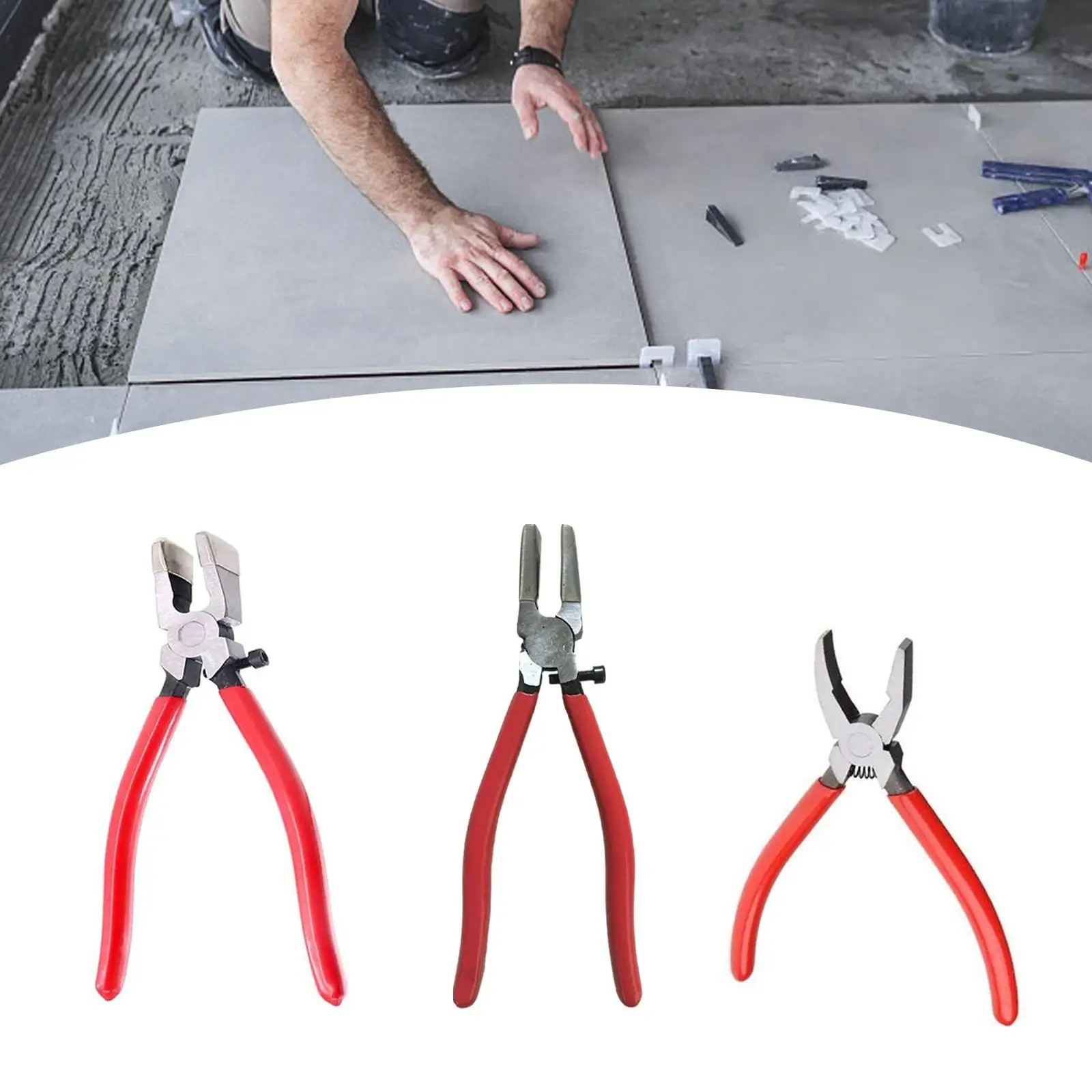 Glass Running Pliers Heavy Duty Nippers Glass Cutting Tool Key Fob Pliers Glass Breaking Pliers for Key Fob Tiles Stained Glass