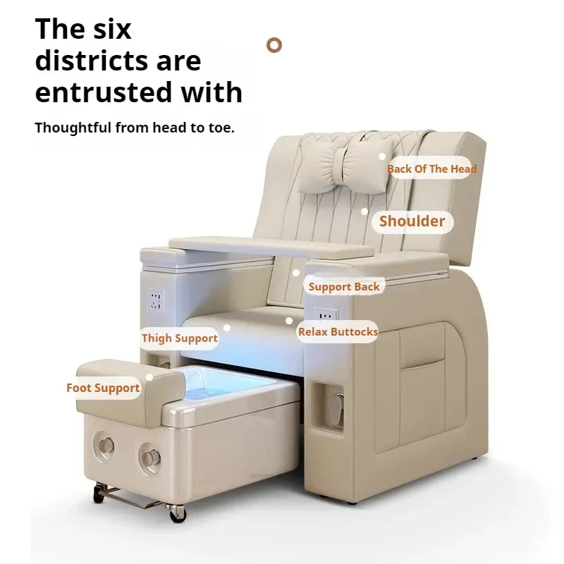 

Armchair Salon Pedicure Chair Footrest Stool Furniture Electric Backrest Adjustment Backrest Massage Fotel Nail Salon Furniture