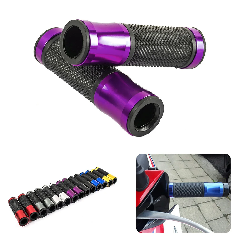 Aluminum Rubber 7/8 inch 22mm Motorcycle Grips Hand Grips Handlebar Universal Pit Bike Motocross Motorbike Multi Colors