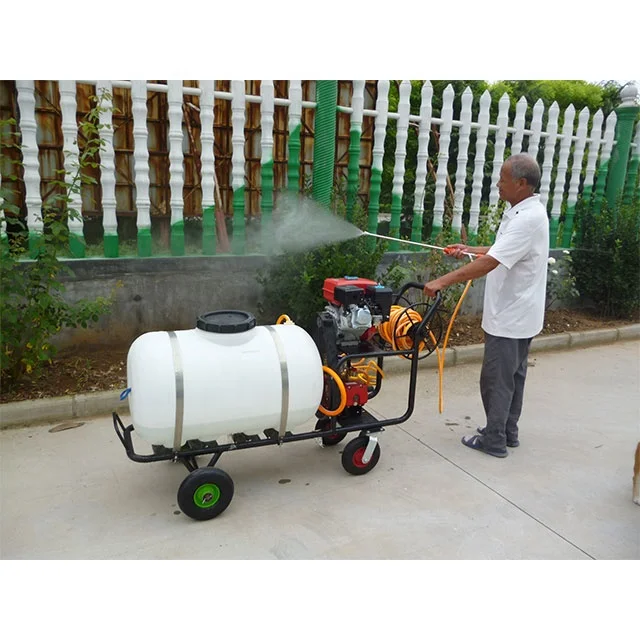 300 500L four wheel cart sprayer gasoline engine power pump agricultural orchard sprayer