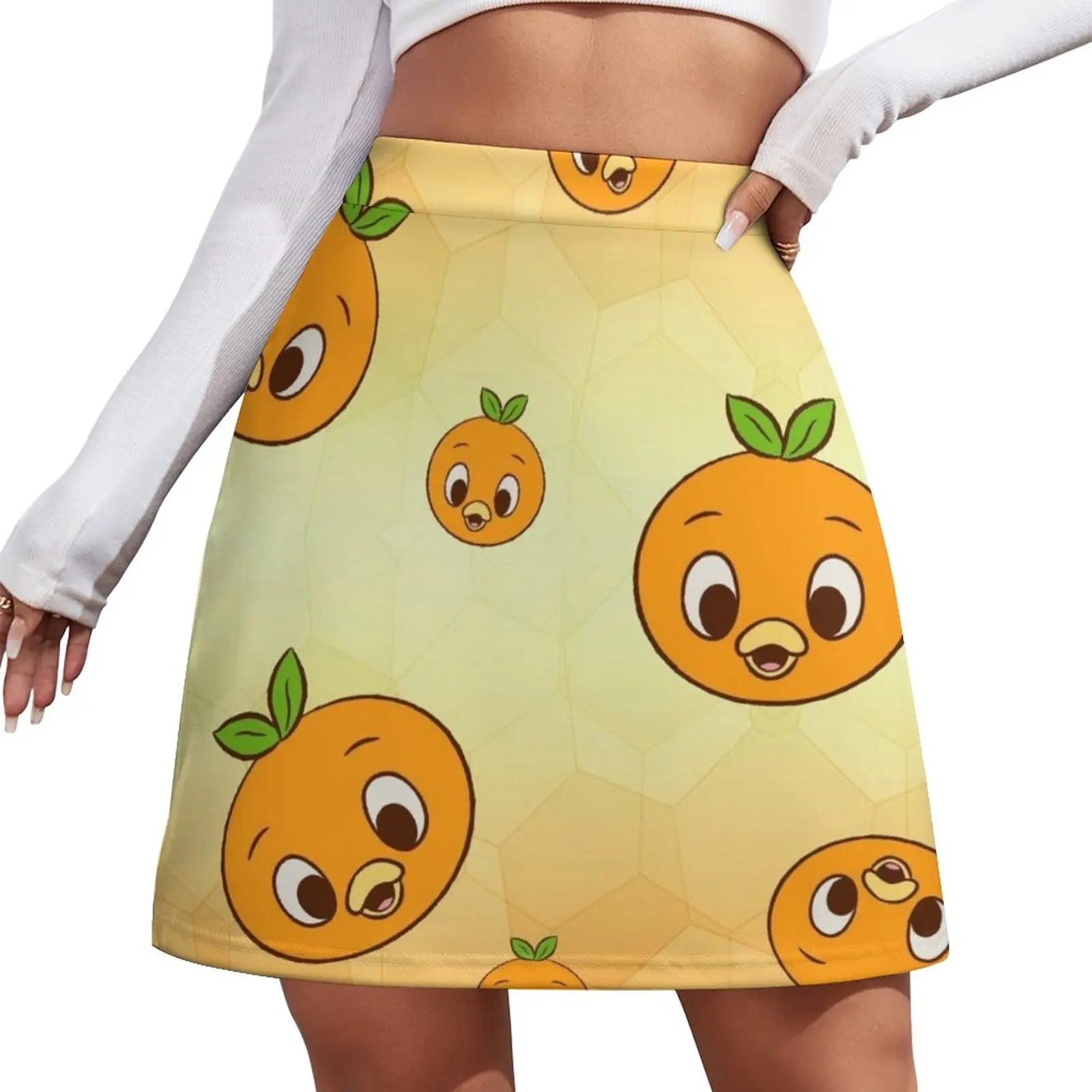 

Orange bird! Mini Skirt elegant social women's skirts School uniform korean clothes ladies Women's skirt