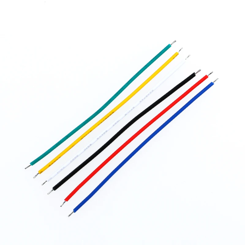 130Pcs 24AWG Breadboard Jumper Wire Cable Kit Tin-Plated PCB Solder Cable Flexible PVC Electronic Wire 5cm 8cm 10cm 6 Colors