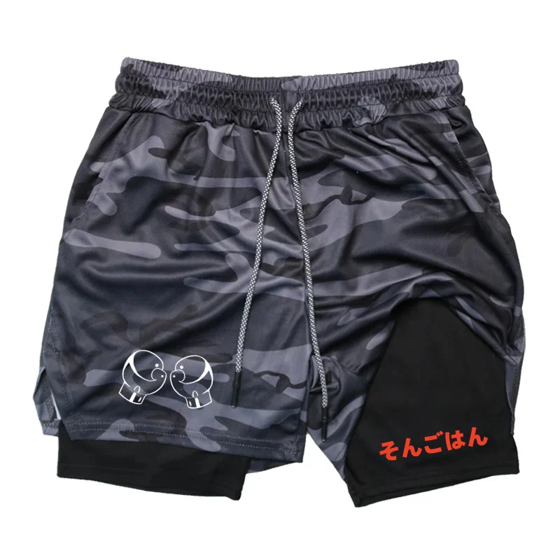 Fashion Boxing Shorts Boxers Gym Sports 2 In 1 Double-decker Trunks Quick Dry Workout Training Gym Fitness Jogging Shorts Summer