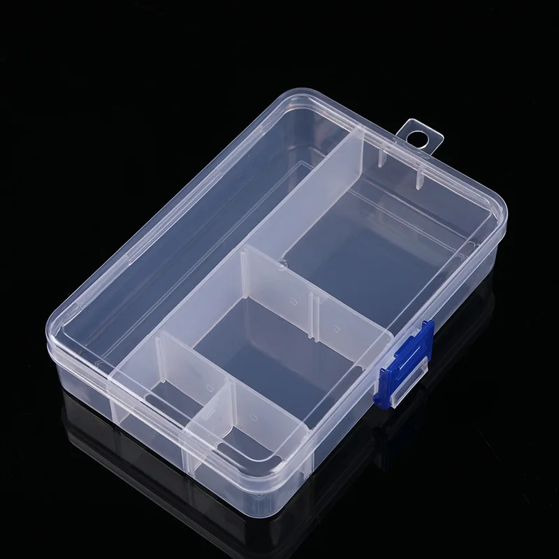 Small 5-cell Medicine Box Transparent Plastic Jewelry Category Makeup Needle Fishing Gear Supplies Desktop Storage Box