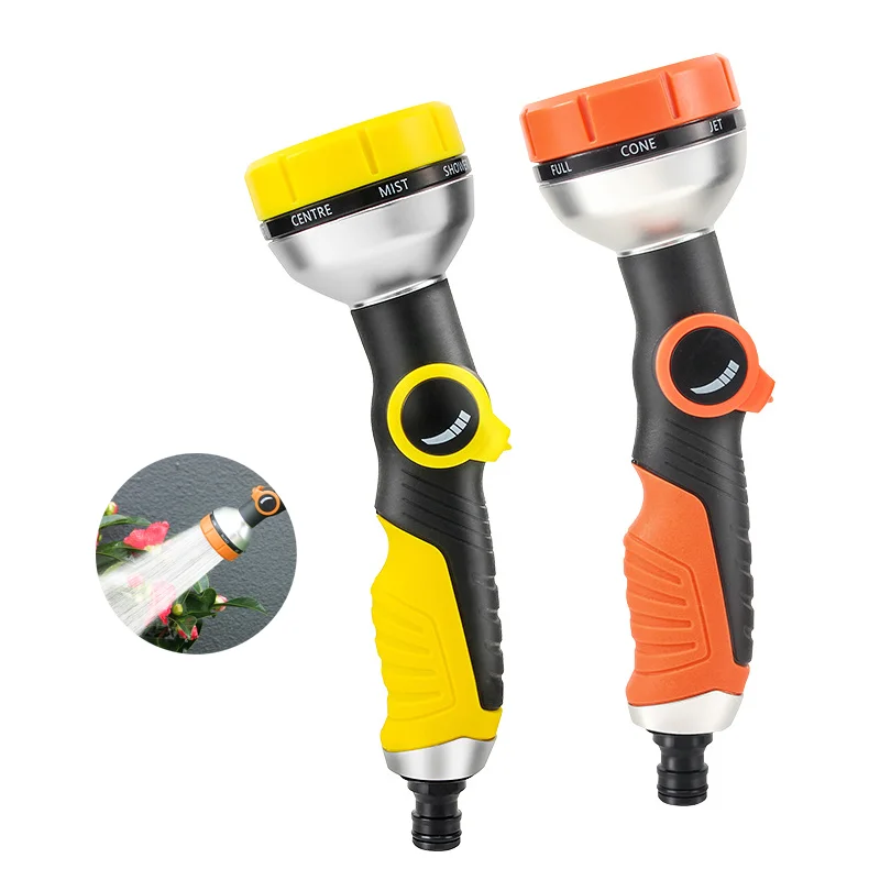 Lawn Spray Watering Gun 8Spray Modes Garden Tool for Garden Washing Car High Pressure Water Tool Adjustable Hose Sprinkle Nozzle